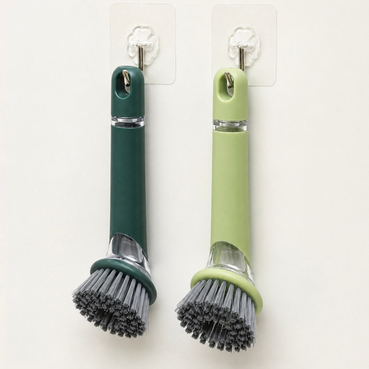 Küchenbürste mit Seifendosierer – Langer Griff